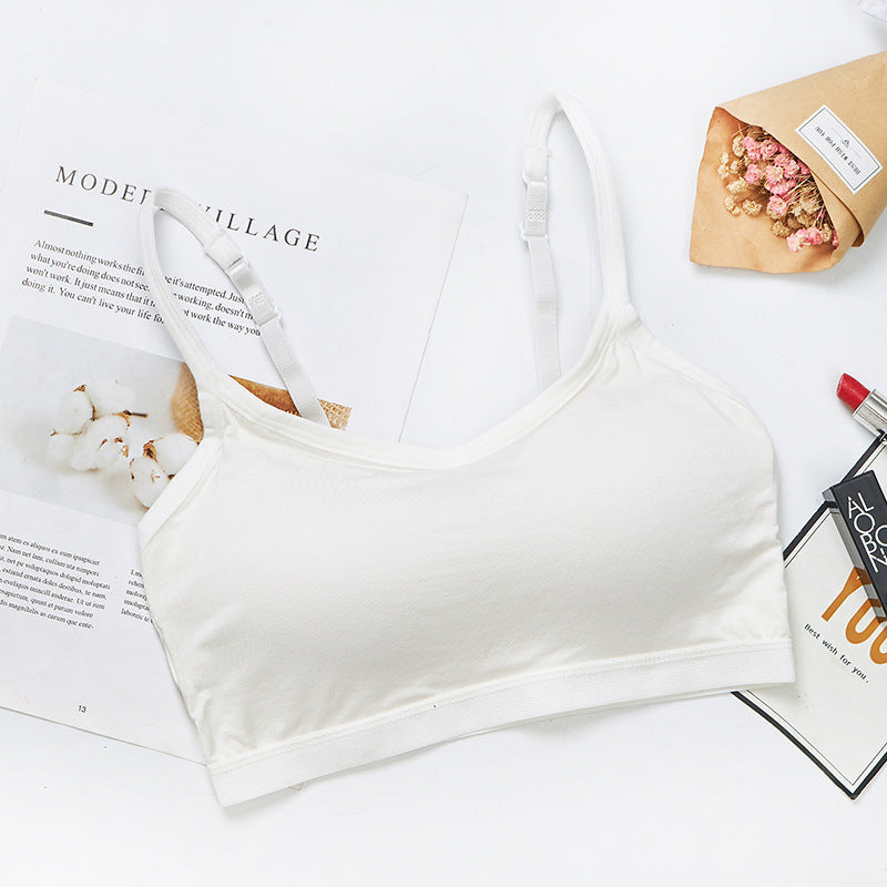 Bra And Cup Integrated Sling Vest With Bra Pad
