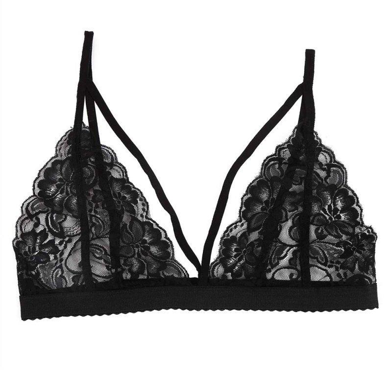 Midnight Surprise Floral Lace Bra