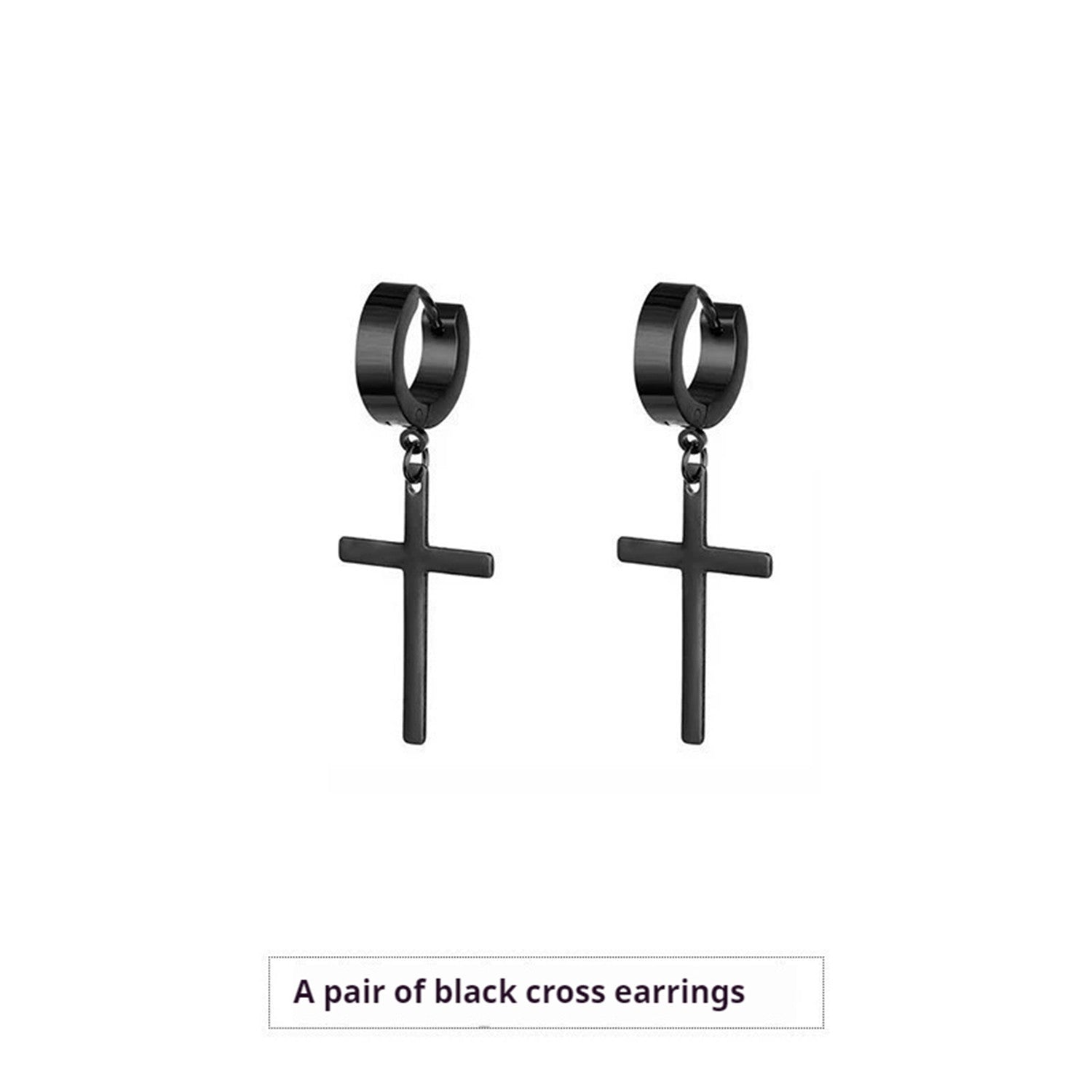Cross Stud Earrings Male European Hip Hop