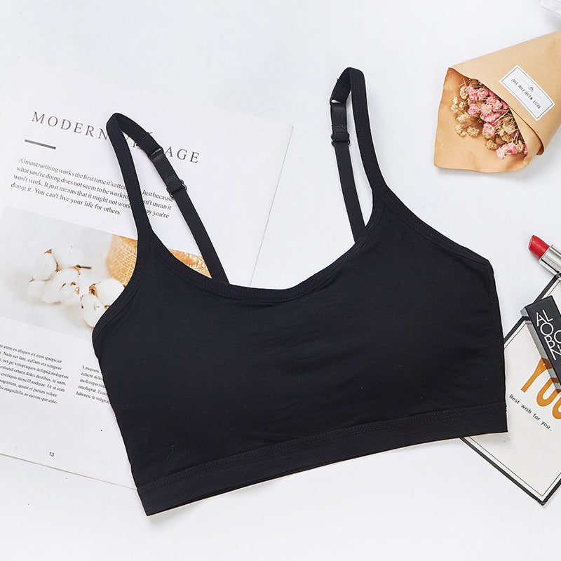 Bra And Cup Integrated Sling Vest With Bra Pad